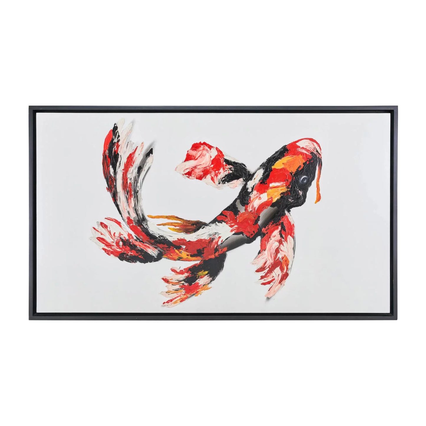 59 x 35 Hand Painted Koi Fish