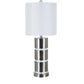 Casey Silver Table Lamp With Nightlight