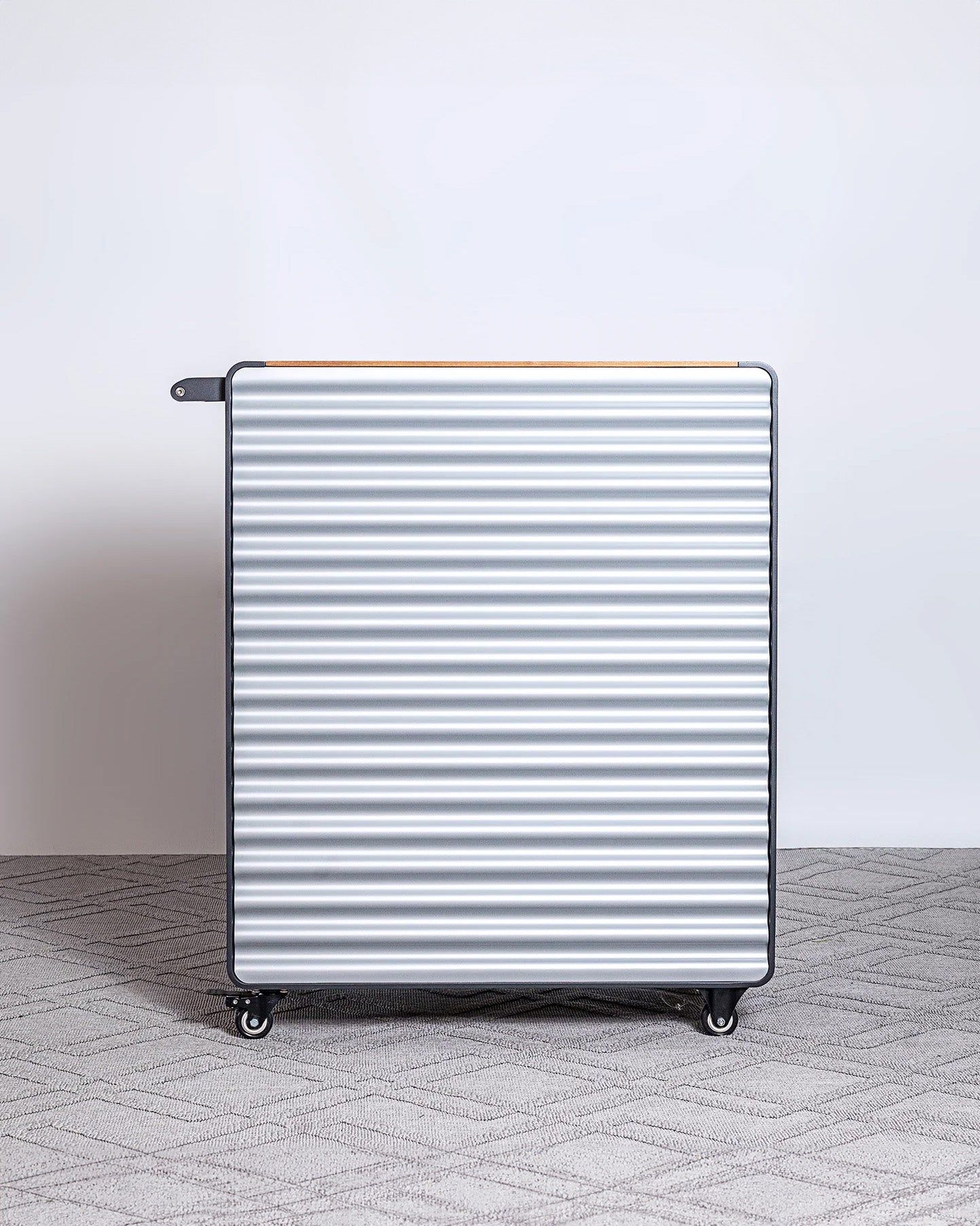 Airport Trolley Dining Cart (W/o Ice Bucket), Black Matte Finish