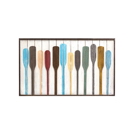 Fir Wall Art with 3d Paddle Pattern