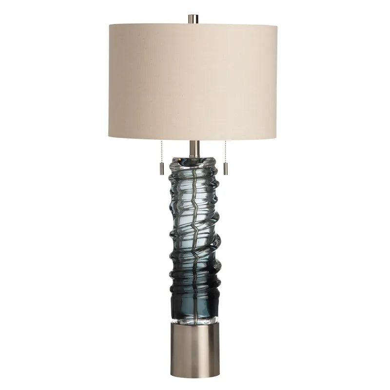 Guildford Swirl Twins Pull Chain Table Lamp