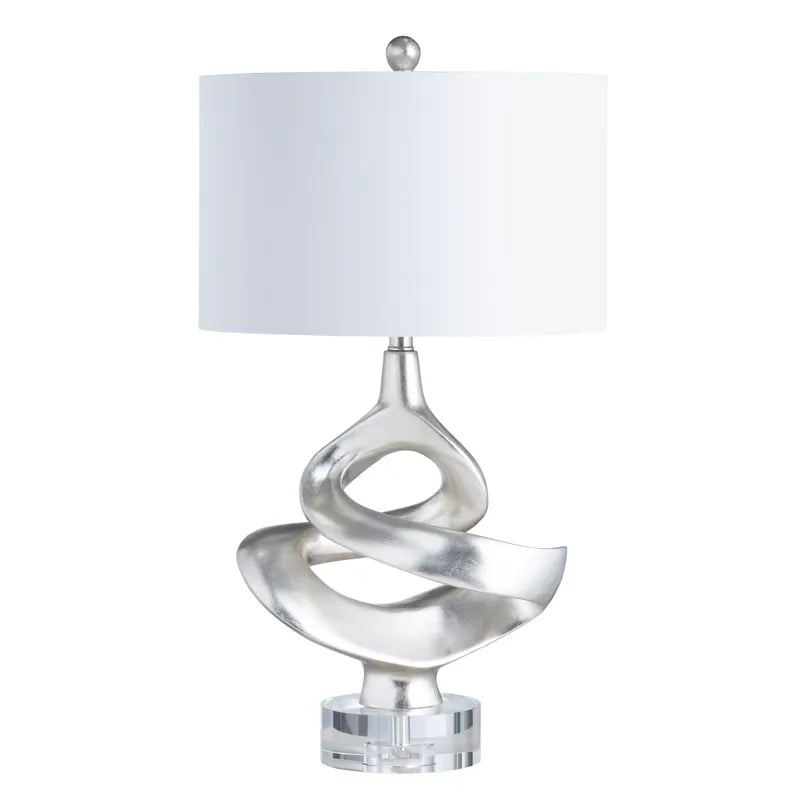 Curren Sculptural Silver Table Lamp