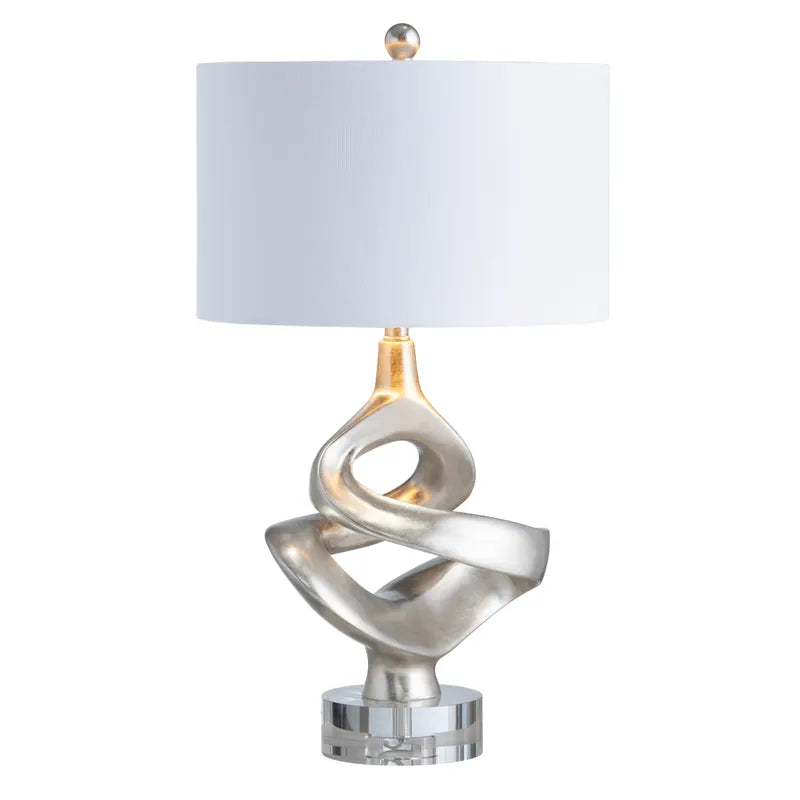 Curren Sculptural Silver Table Lamp