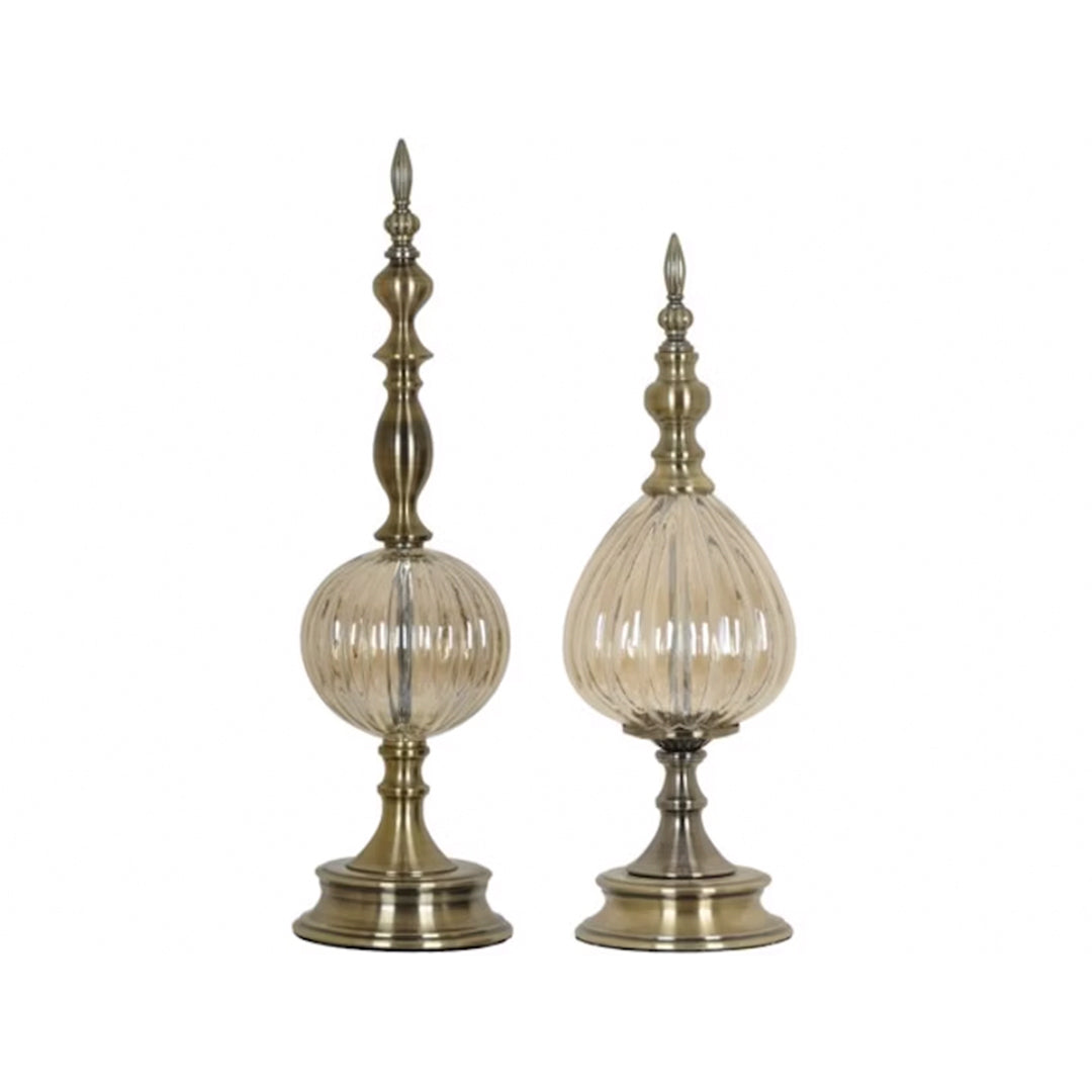 Copper Finials Set Of 2