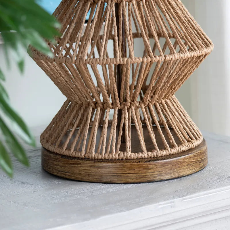 Adler Turreted Woven Table Lamp