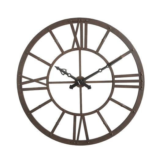 Metal Wall Clock, Rust Finish