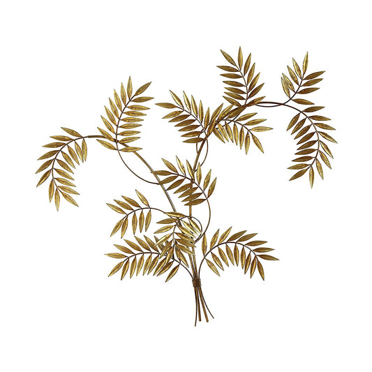 Metal Leaves Branches Wall Décor, Gold