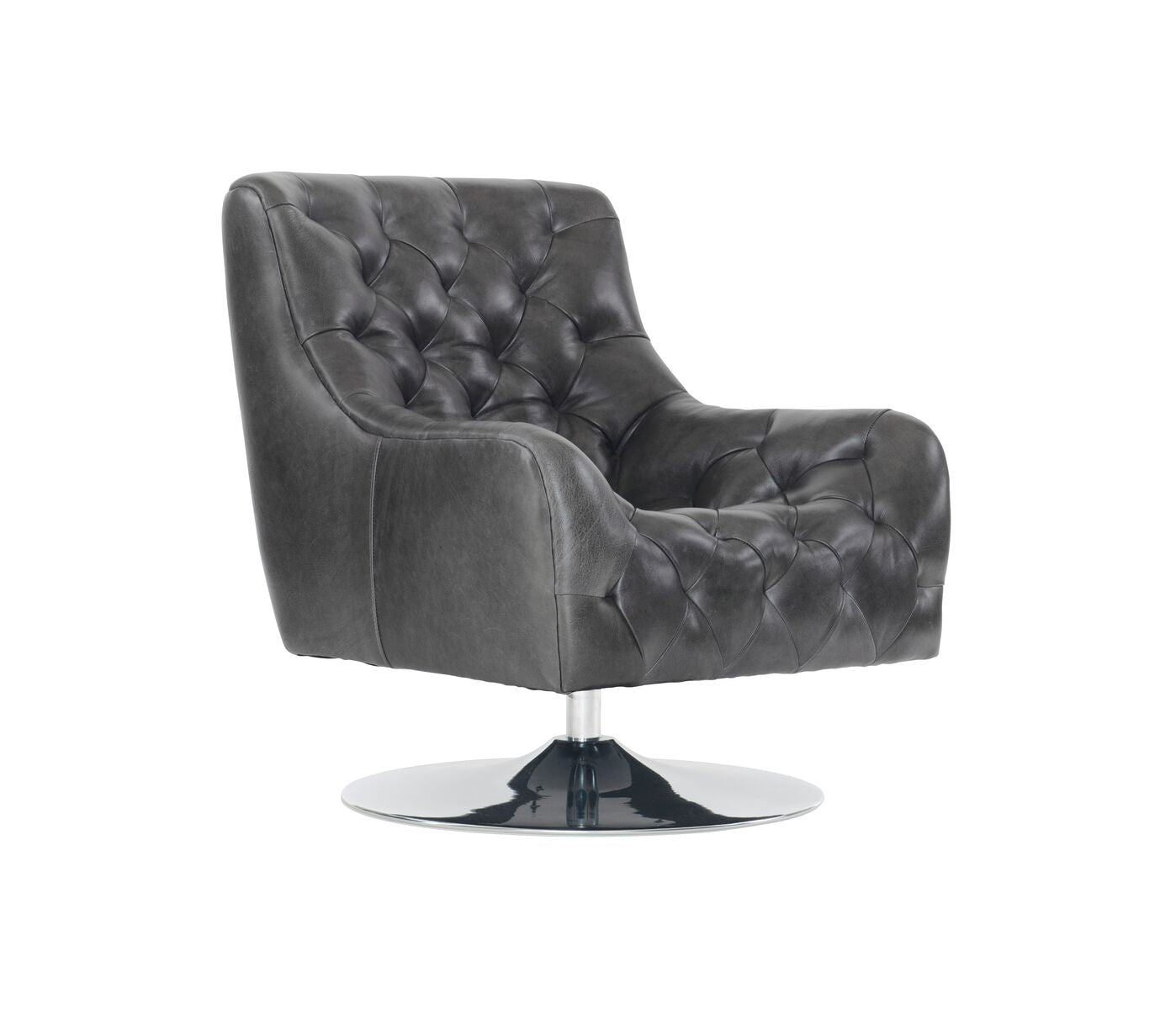 Finn Leather Swivel Chair