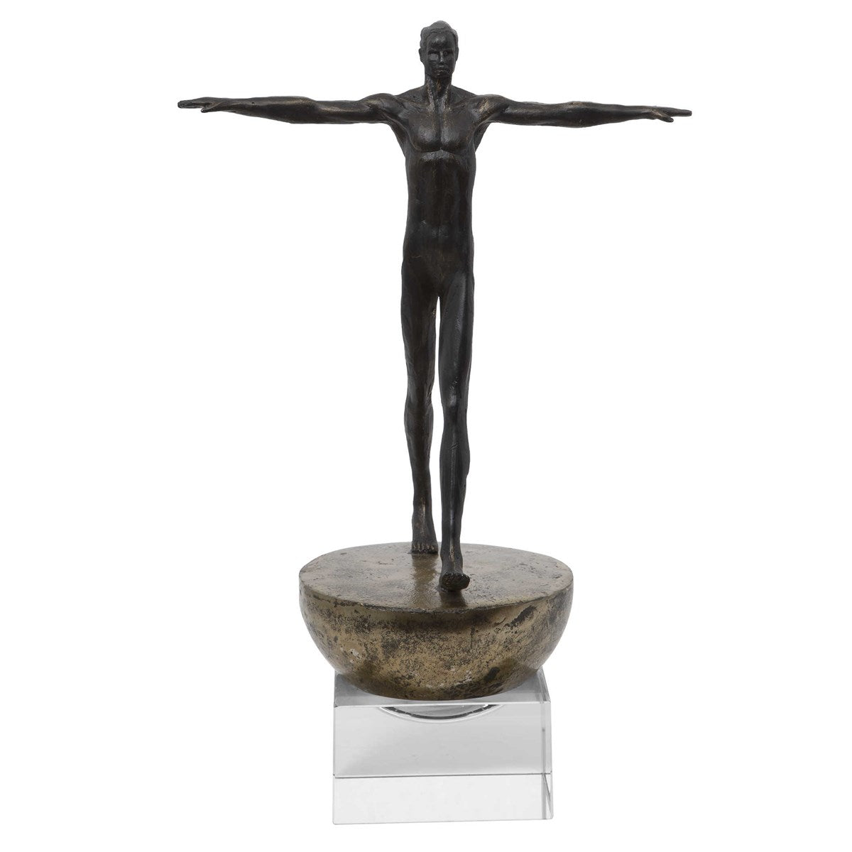 Man Finding Balance Sculpture