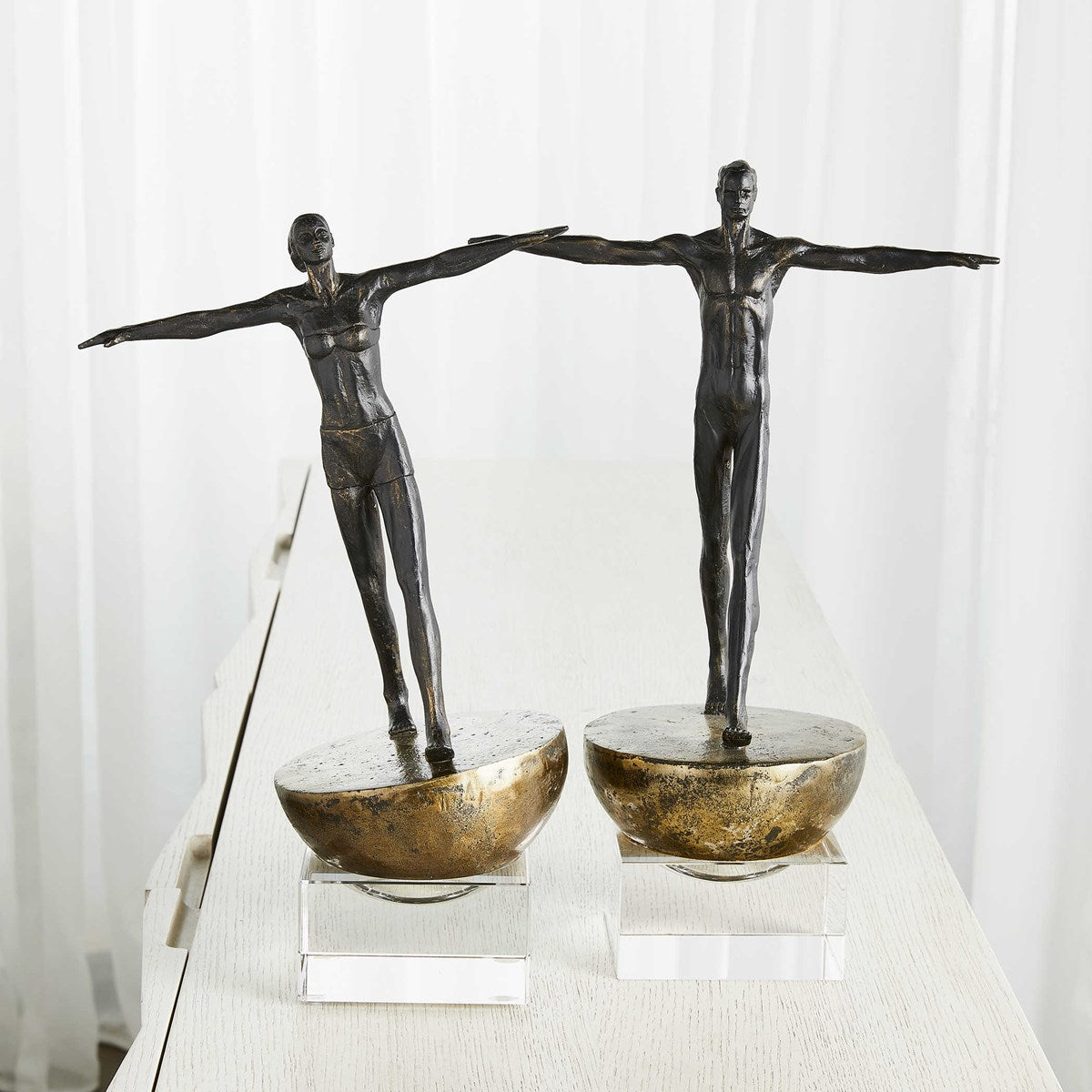 Woman Finding Balance Sculpture