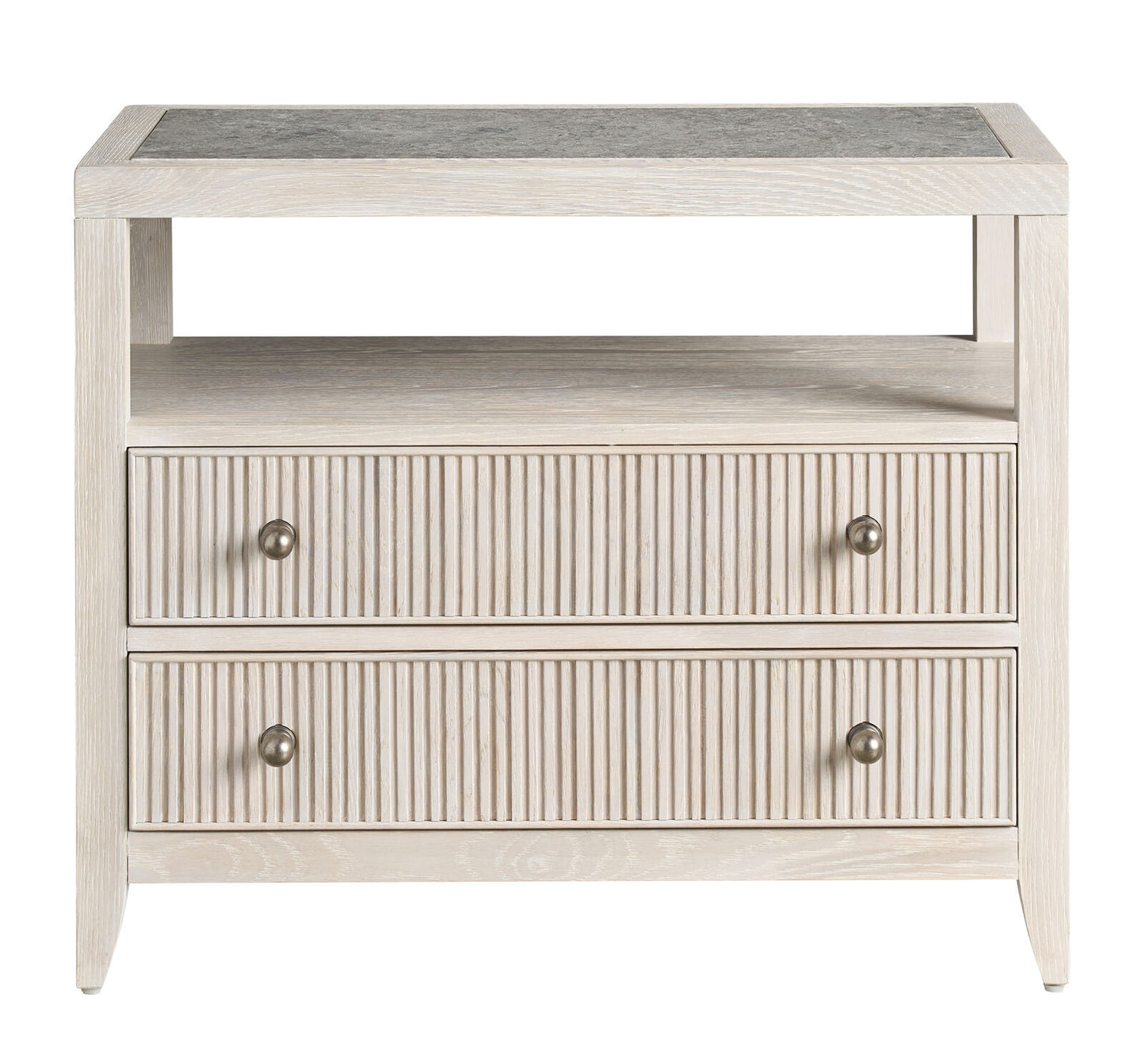Carmen Two-Drawer Nightstand, White Oak