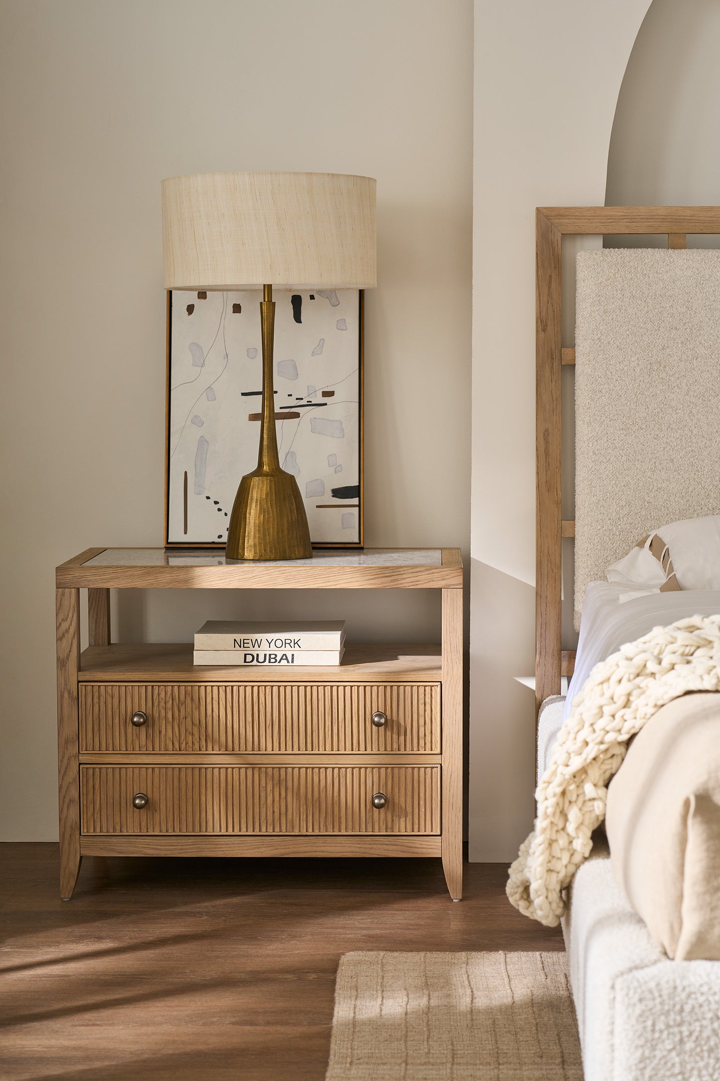 Carmen Two-Drawer Nightstand, Skylark