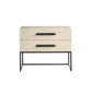 River Rock Metal Base Nightstand
