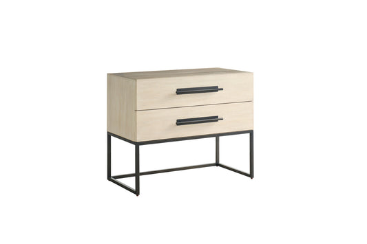 River Rock Metal Base Nightstand