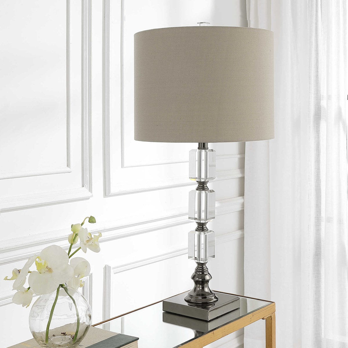 Crystalliane Table Lamp - Dark Antique