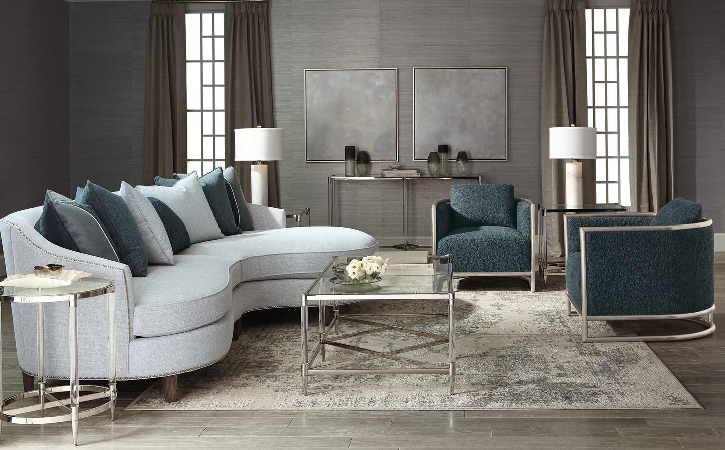 Celine Metal Rectangular Cocktail Table