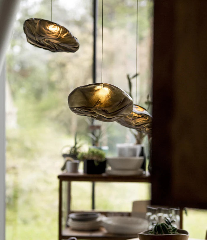 Pebble Hanging Pendant Light - Gold