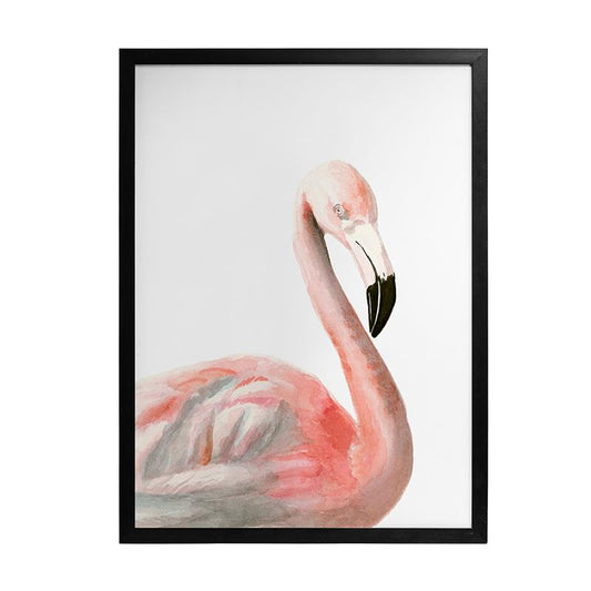 Ps Framed with Glass Flamingo Wall Art