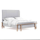 Post King Upholstered Panel Bed