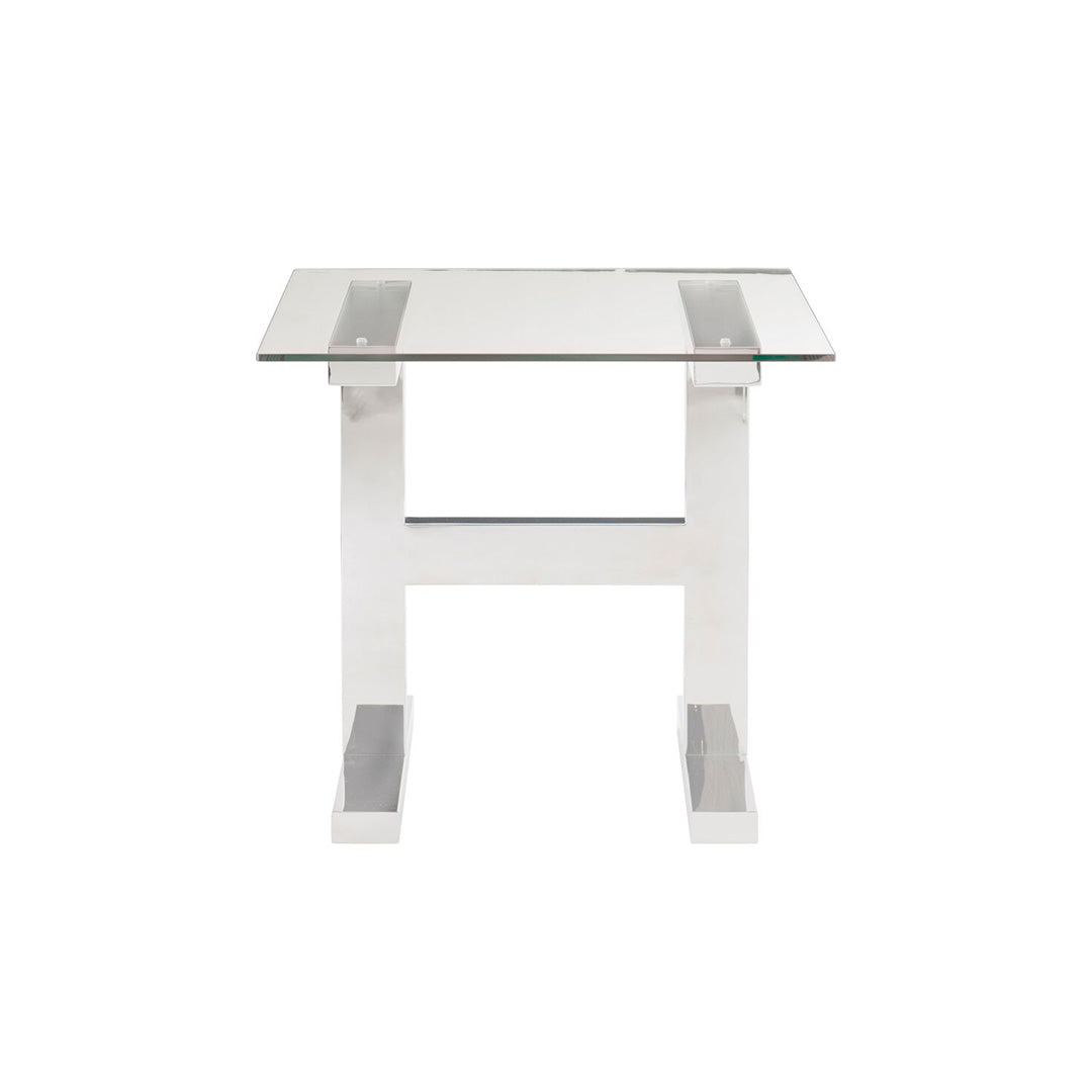 Aria End Table with Square Glass Top