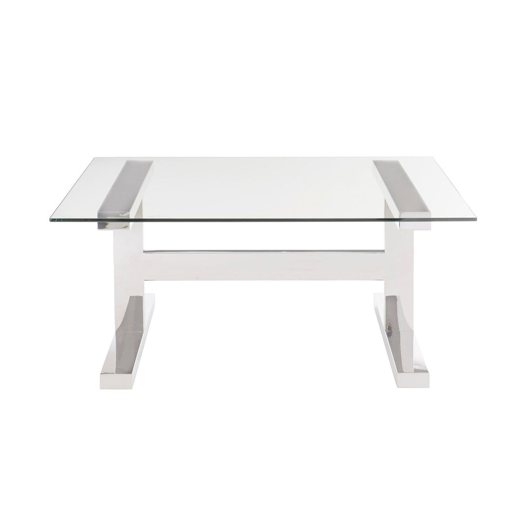Aria End Table with Square Glass Top