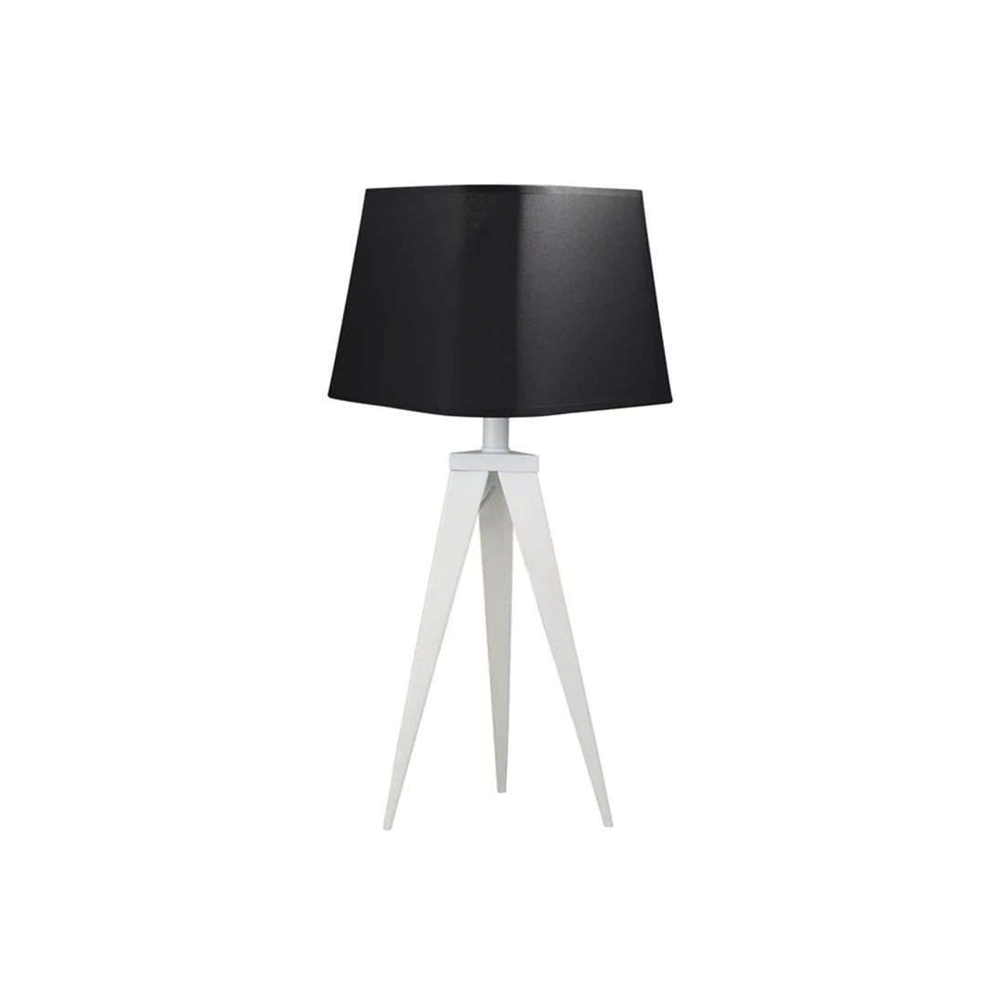 Borgo Metal 24" Tripod Table Lamp, White/black