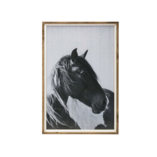 Fir Framed Wall Art with Horses