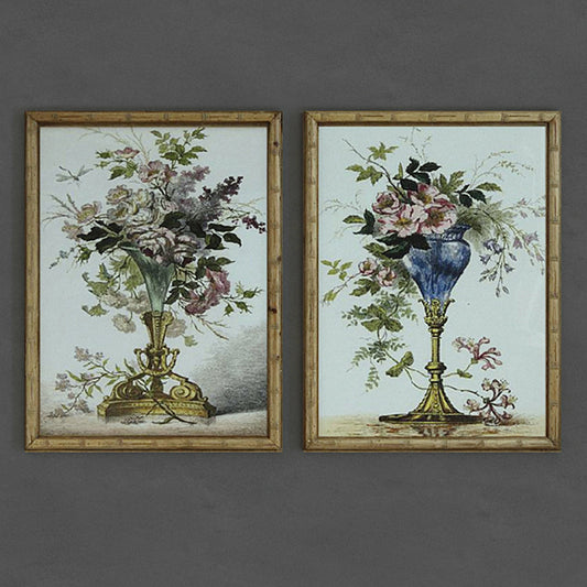 Fir Framed Wall Art with Bouquet Image (2 Styles)