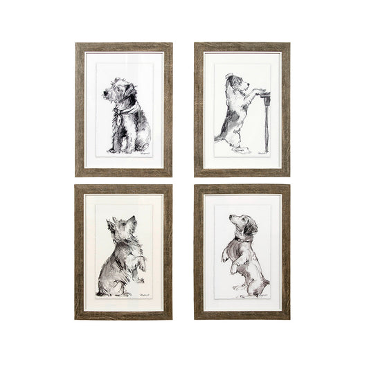 Framed Wall Decor with Dog (4 Styles)