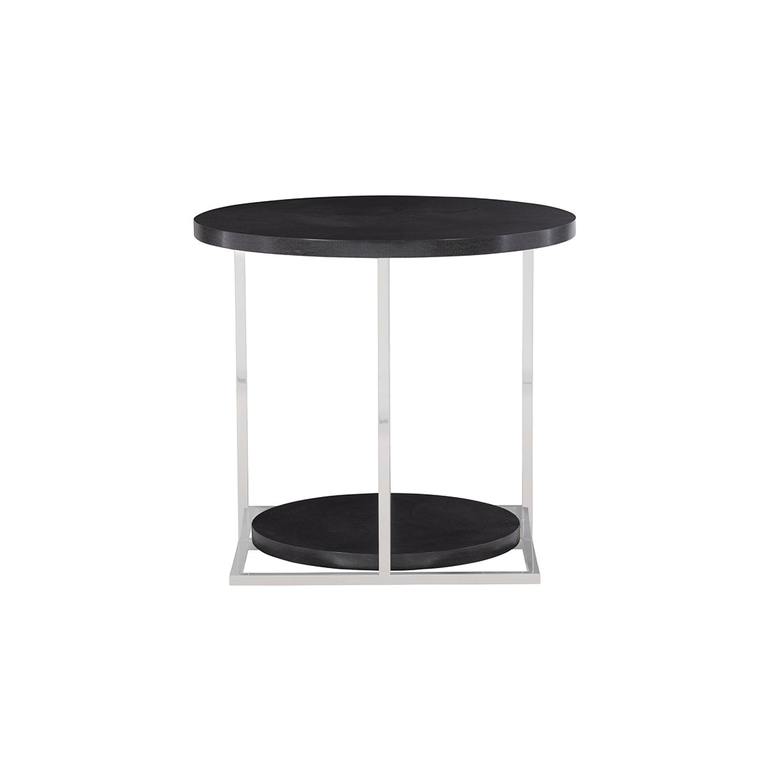 Silhouette Round Side Table Onyx Finish