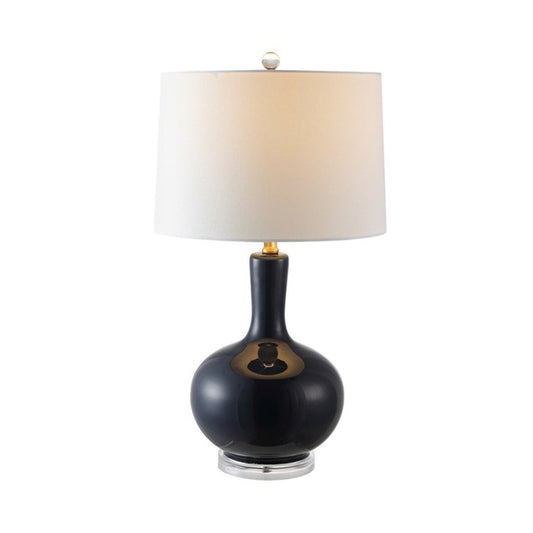 Liguria Ceramic 32" Teardrop Table Lamp, Black