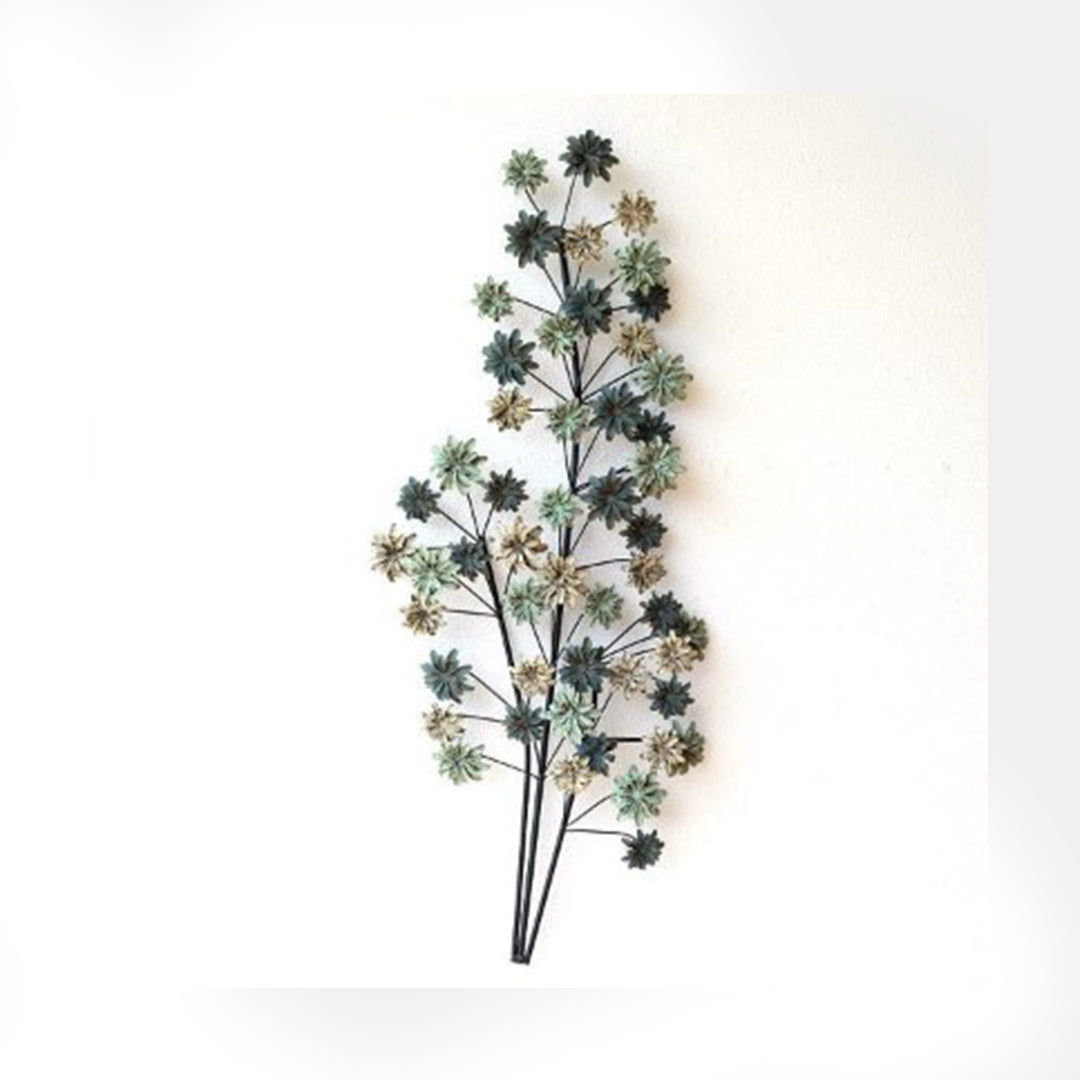 Metal Branch Wall Decor with Flowers