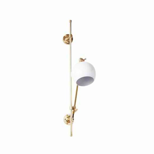 Metal Wall Sconce - Gold & White Color