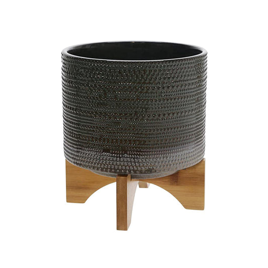 Navarrio Planter with Wood Stand